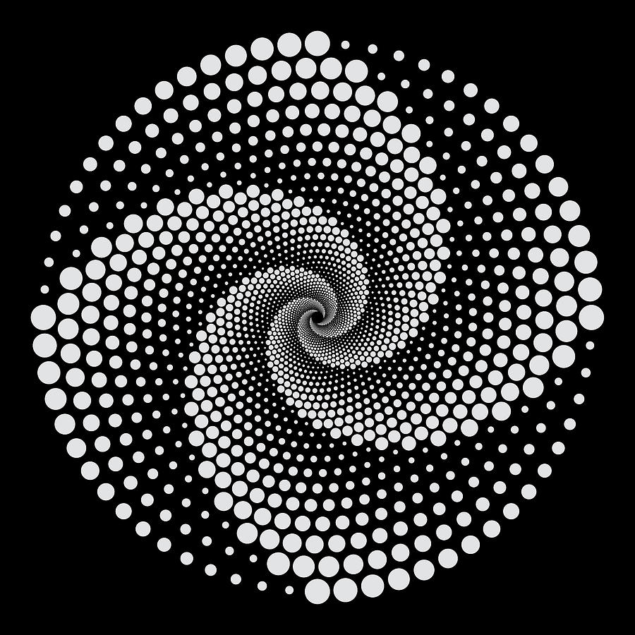 Dotted Spiral Vortex Digital Art by Abilio Fernandez