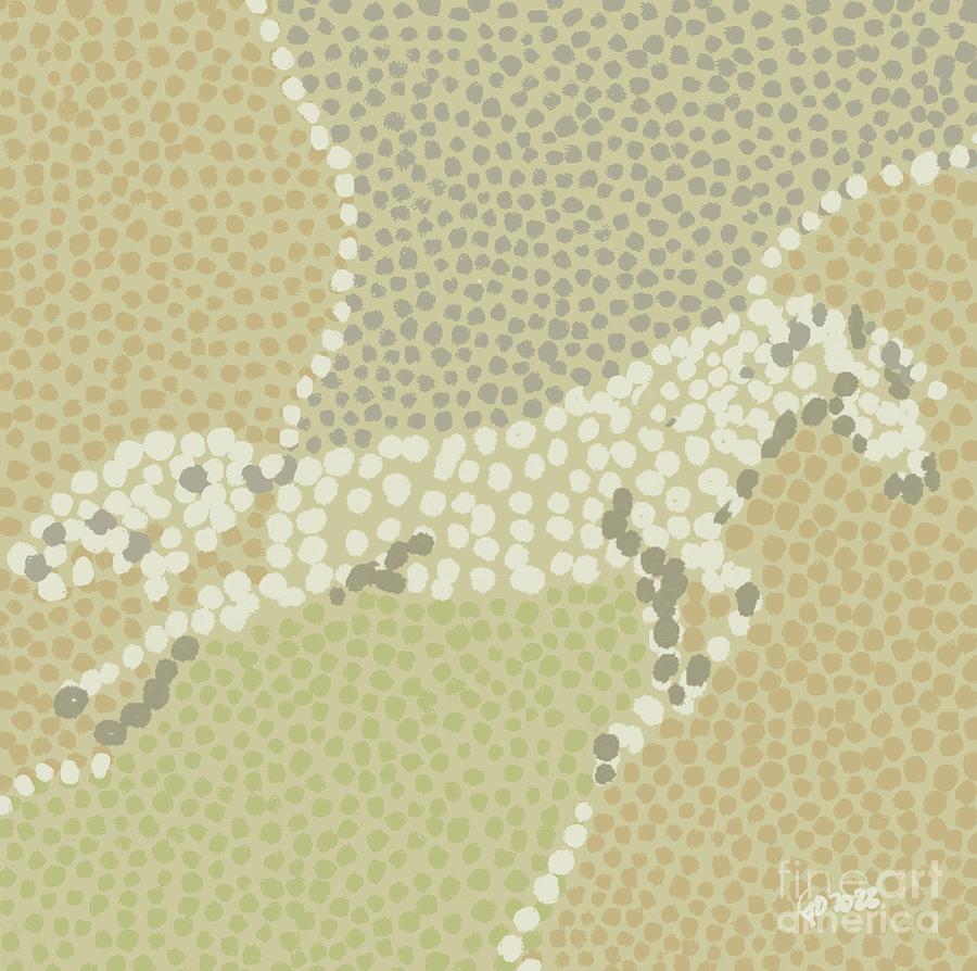 Dotted white horse Painting by Go Van Kampen