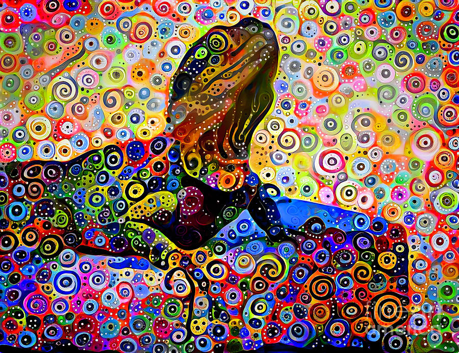 Dotty Lizard Mixed Media by Trudee Hunter | Fine Art America