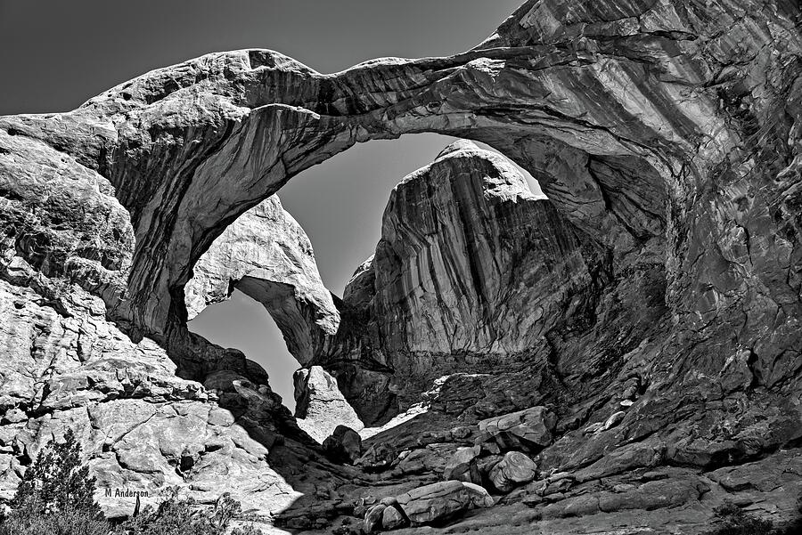 Double Arch - Bw Photograph By Michael R Anderson - Fine Art America