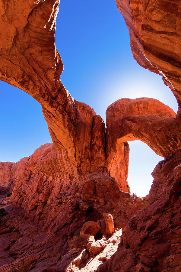Double Arch in Archs National Park Photograph by Jean-Luc Farges