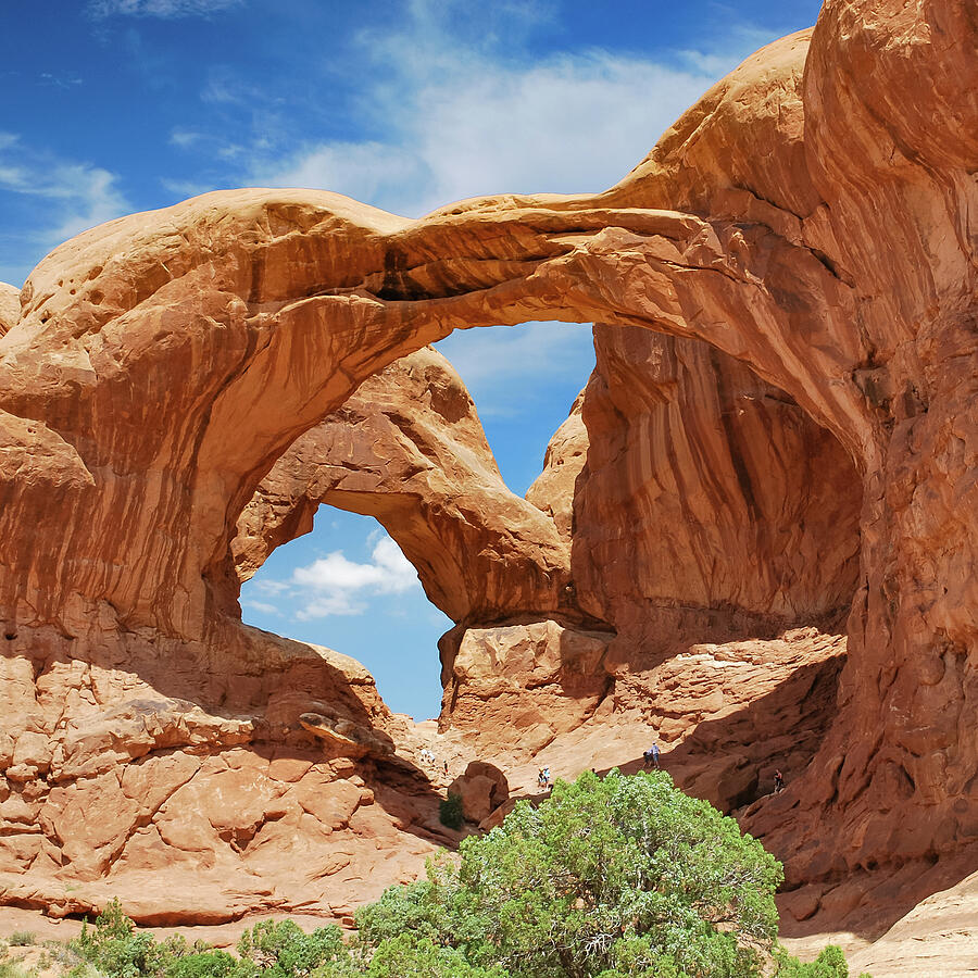 Arches National Park Photograph - Double Arch Landscape - Arches National Park in Moab Utah by Gregory Ballos