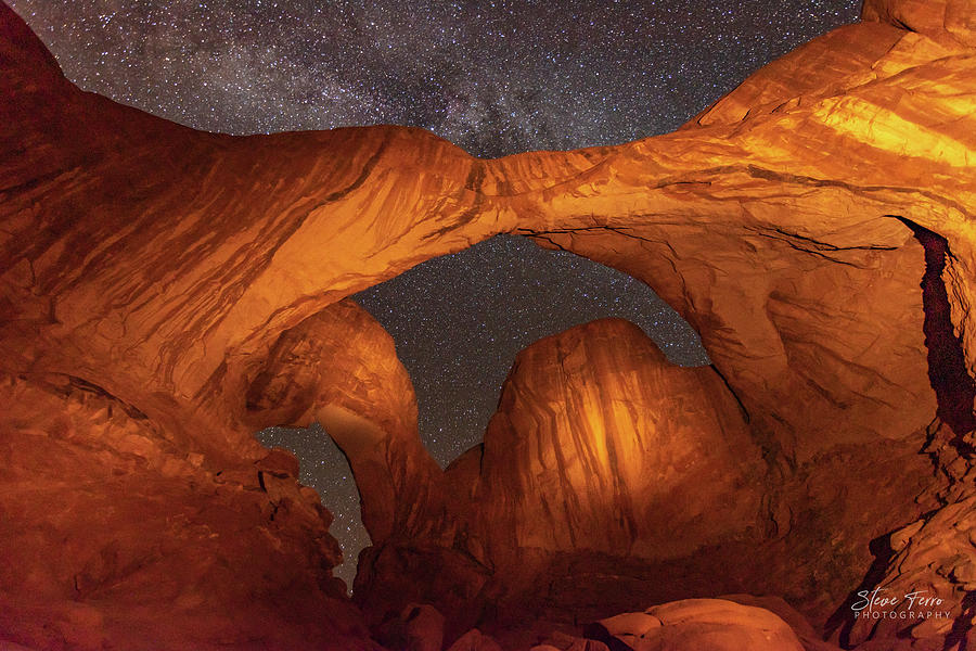 Double Arch Milky Way Photograph by Steve Ferro