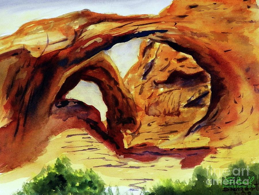 Double Arch Painting by Sherril Porter