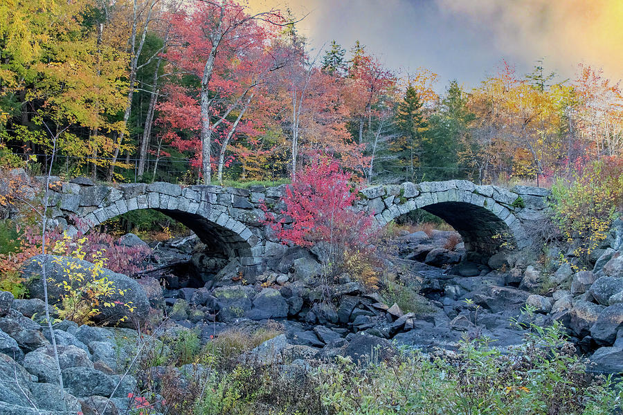 Double Arch Stone Bridge Photograph by Jeff Folger