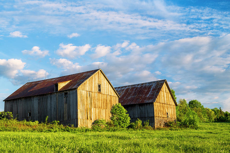 Double Barn Spring Scenic Photograph by Alan L Graham