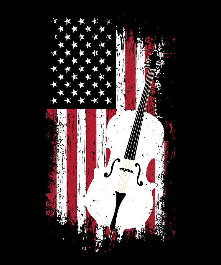 Double Bass American Flag Digital Art by Maximus Designs | Fine Art America