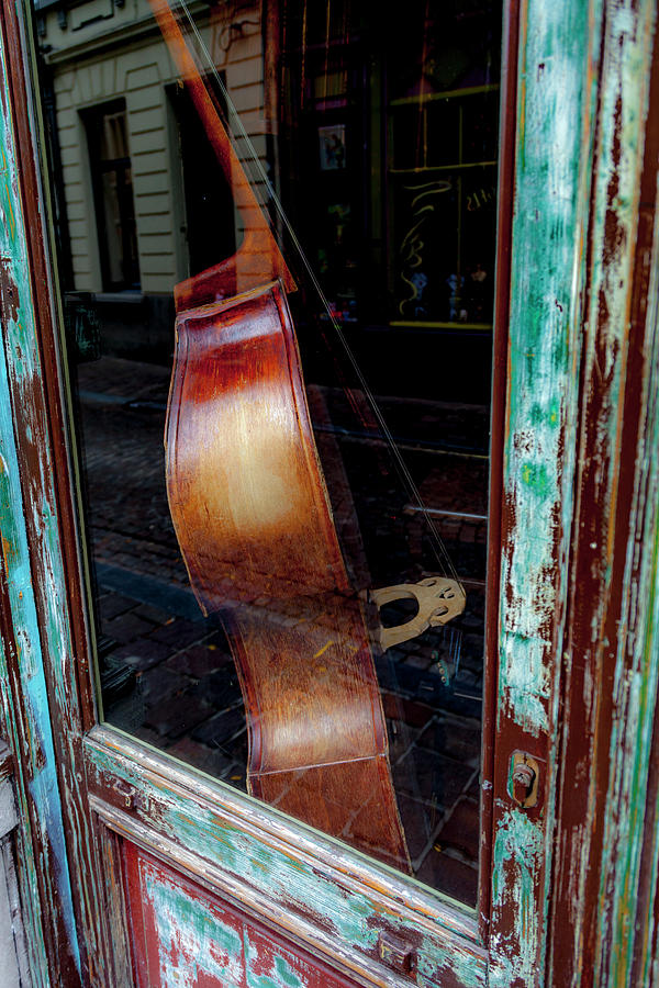 Double-Bass Behind Glass Photograph by W Chris Fooshee