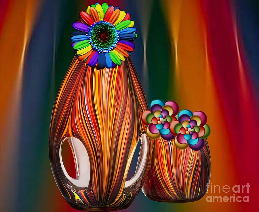 Classy Glass Vases Digital Art