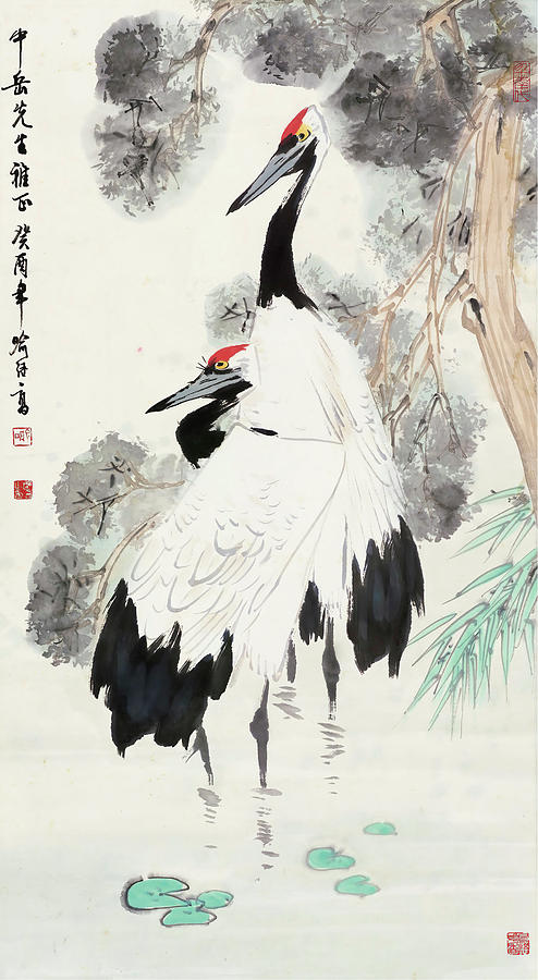 Double crane diagram by Yu Ji Gao Double crane diagram by Yu Ji Gao