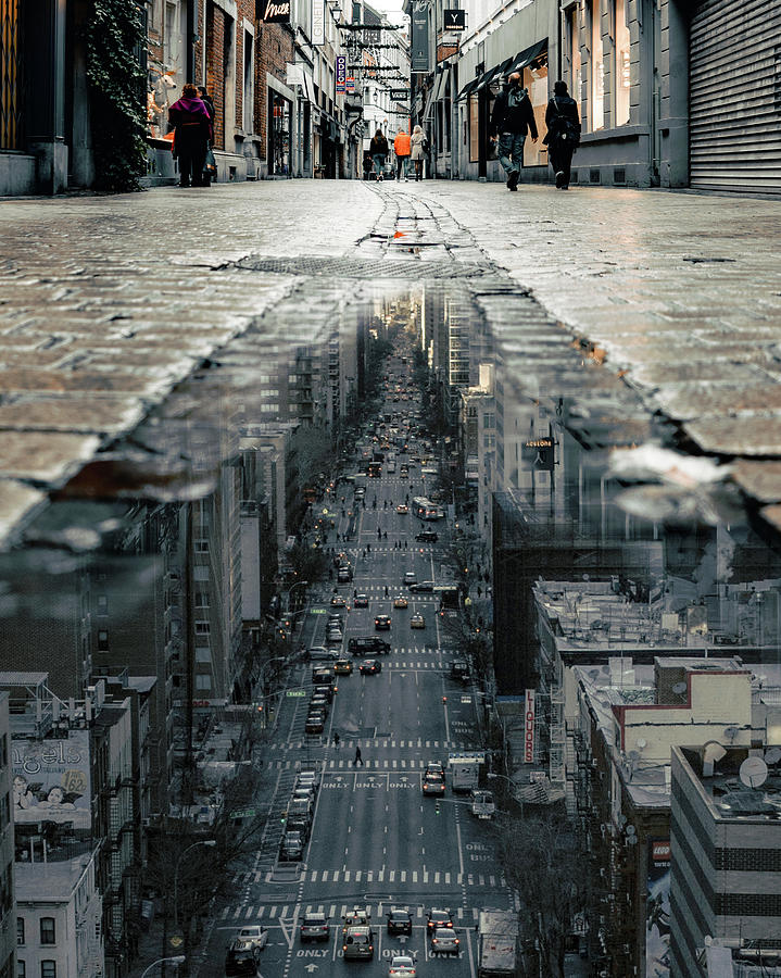 Inception Digital Art - Double Decker Road by Swissgo4design