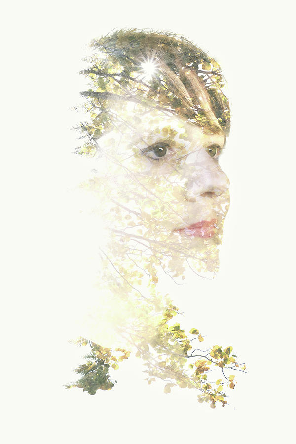 Double Exposure Portrait Photograph by Nicole Young