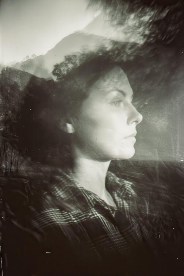 Double Exposure Woman in Nature - Pinhole Aesthetic Digital Art by Matthias Hauser Double Exposure Woman in Nature - Pinhole Aesthetic Digital Art by Matthias Hauser