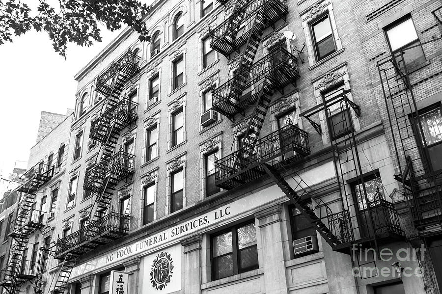Double Fire Escape in New York City Photograph by John Rizzuto