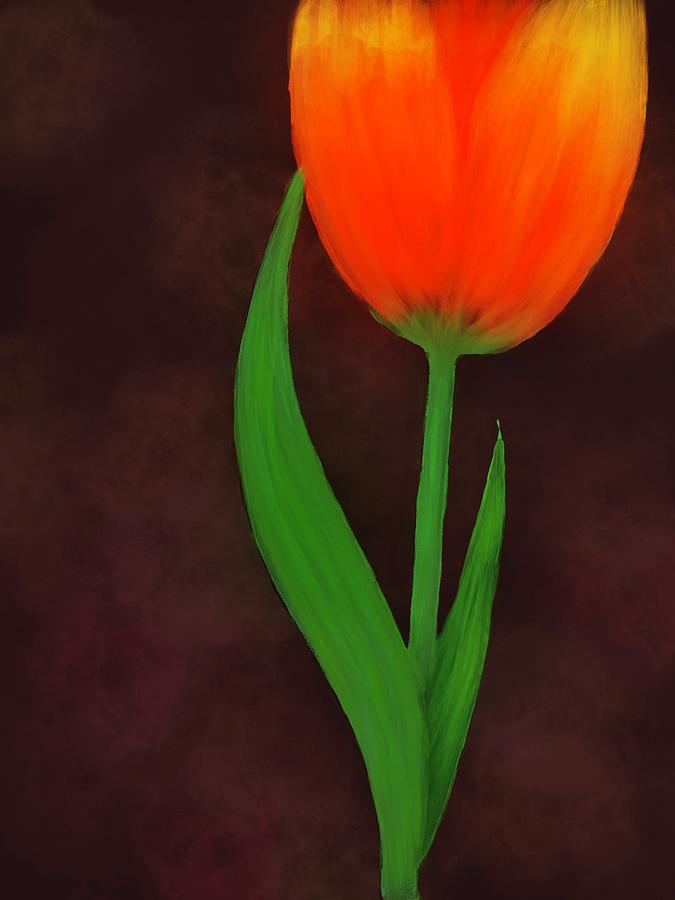 Double Focus Double Tulip Digital Art By Inge Thomas Fine Art America