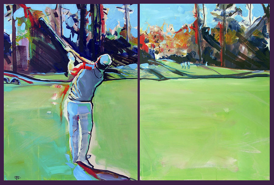 Double Golf Painting by John Gholson