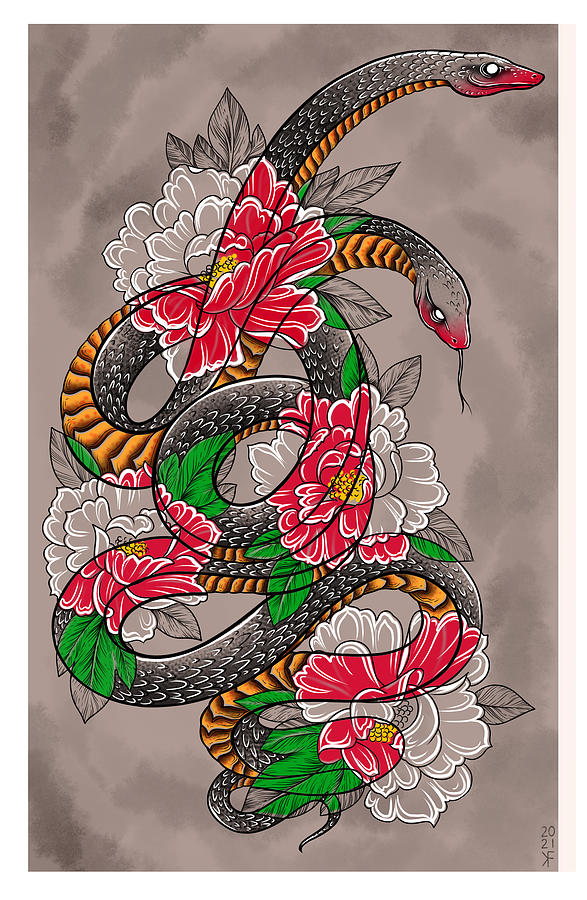 Double headed snake Digital Art by Katie Farlow - Fine Art America