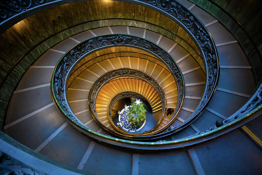 double Helix Staircase Vatican Photograph by Mark Gomez
