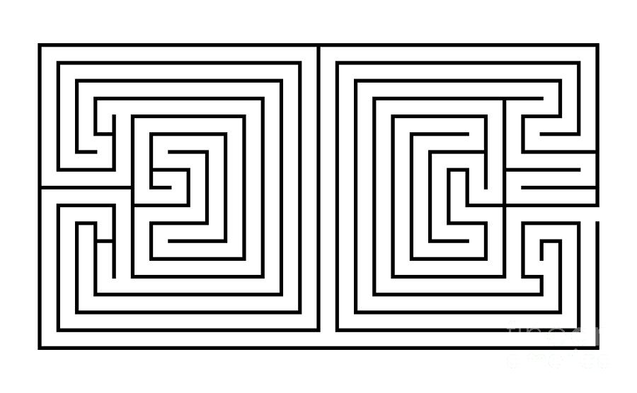 Double Maze - Labyrinth Digital Art