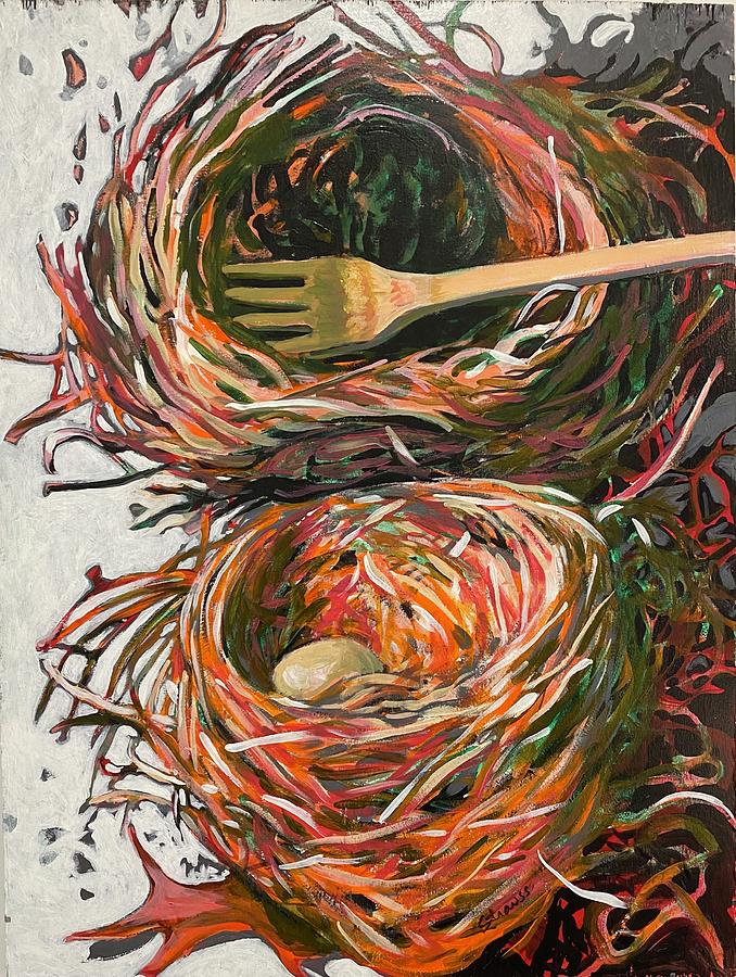 Double Nests Painting by Tilly Strauss