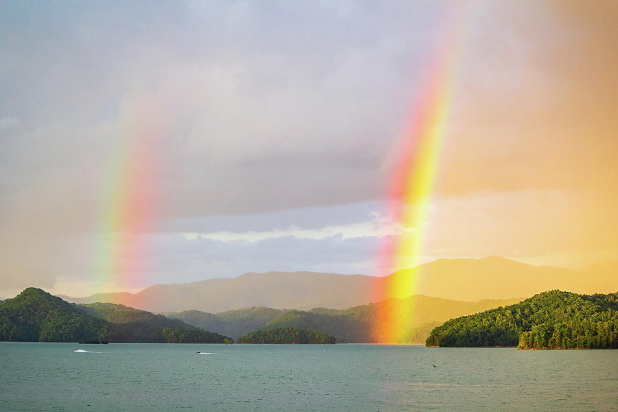 Double Rainbow At South Holston Lake Photograph