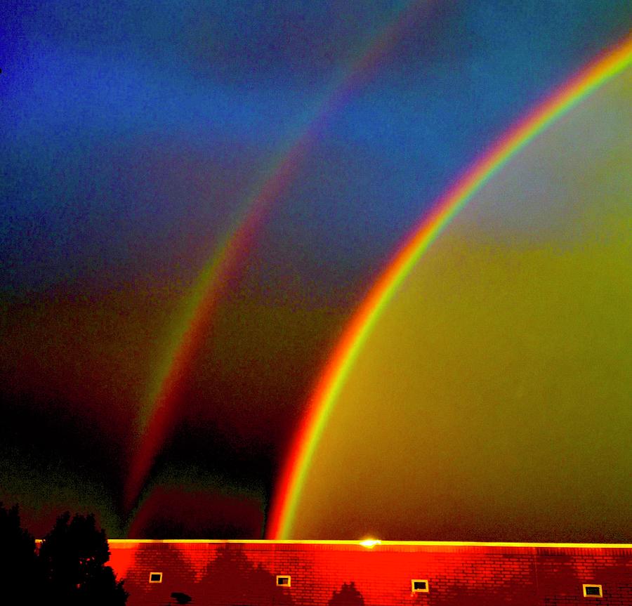 Landscape Photograph - Double Rainbow  by Michael Klahr