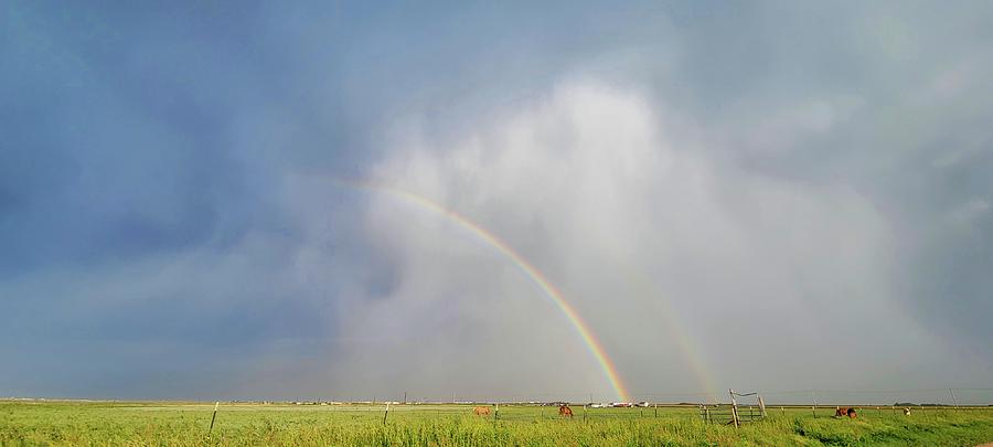 Double Rainbow Near Amarillo, Texas  Photograph by Ally White