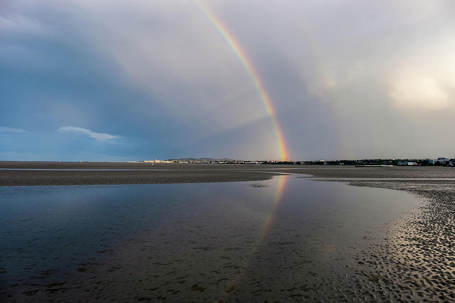 Double Rainbow on Sandymount Strand, Ireland Photograph by Carrie ...