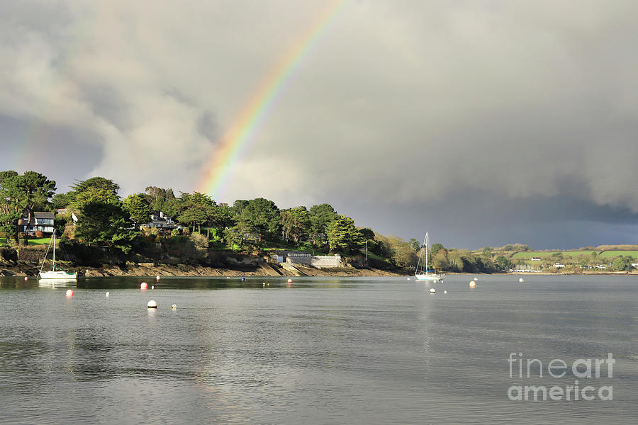 Double Rainbow Over Carrick Roads Photograph by Terri Waters