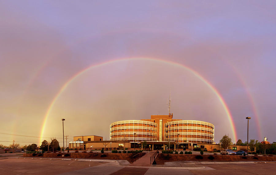 Double Rainbow over CKMC Photograph by Rob Graham
