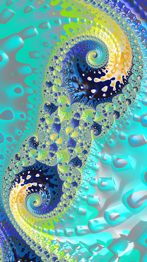 Double Spiral Colorful Fractal Abstract Art Digital Art by Shelli Fitzpatrick
