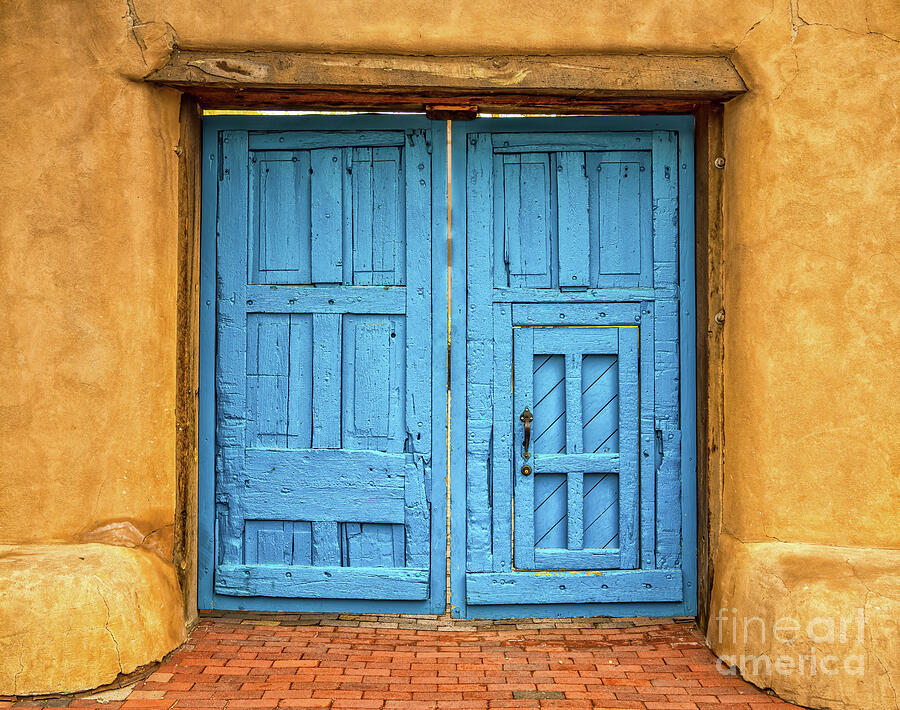 Double Turquoise Doors Photograph by Jerry Fornarotto