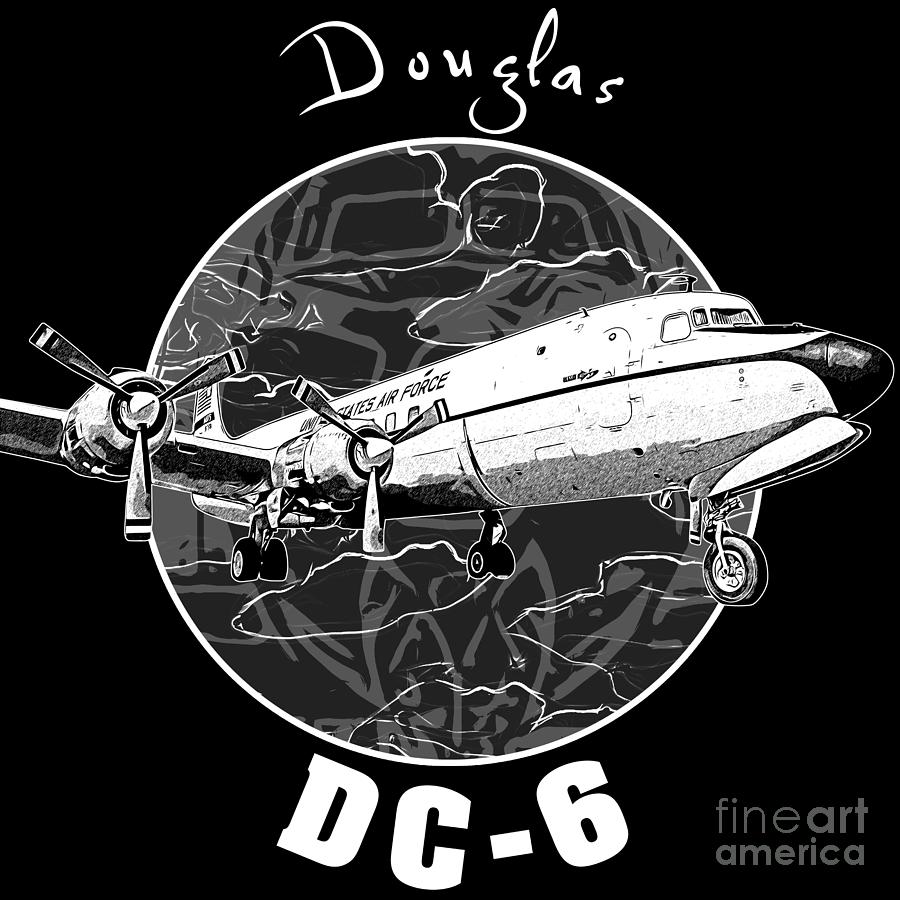 Airplane Digital Art - Douglas DC-6 Aircraft by Aerolovers Dany