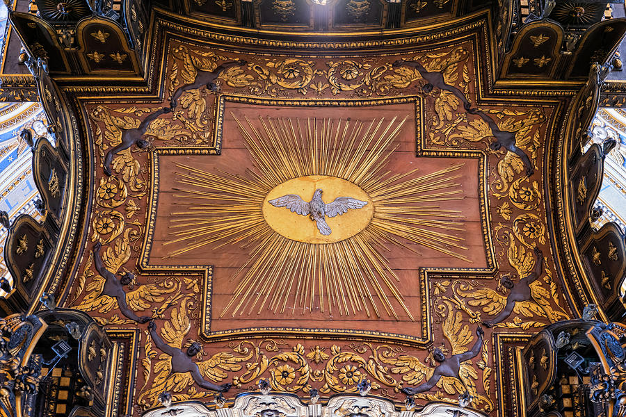 Dove of Holy Spirit in St Peter Basilica Photograph by Artur Bogacki