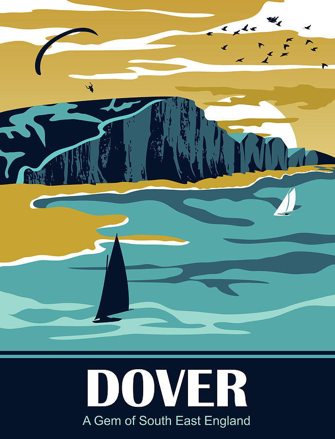 Dover in Blue Digital Art by Long Shot