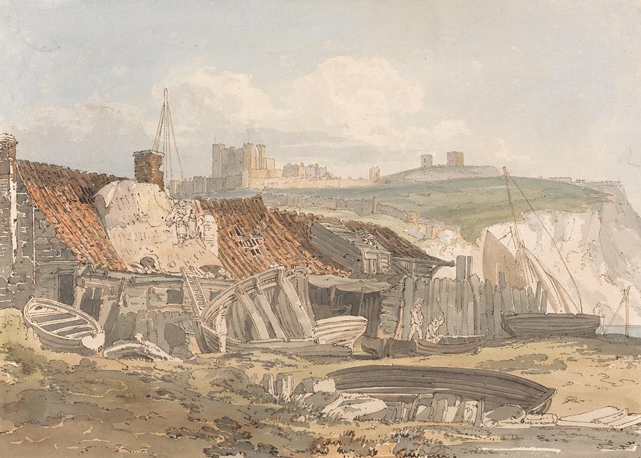 Landscape Painting - Dover by Thomas Girtin