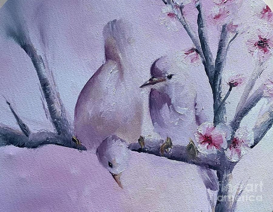 Doves of peace  Painting by Sharron Knight