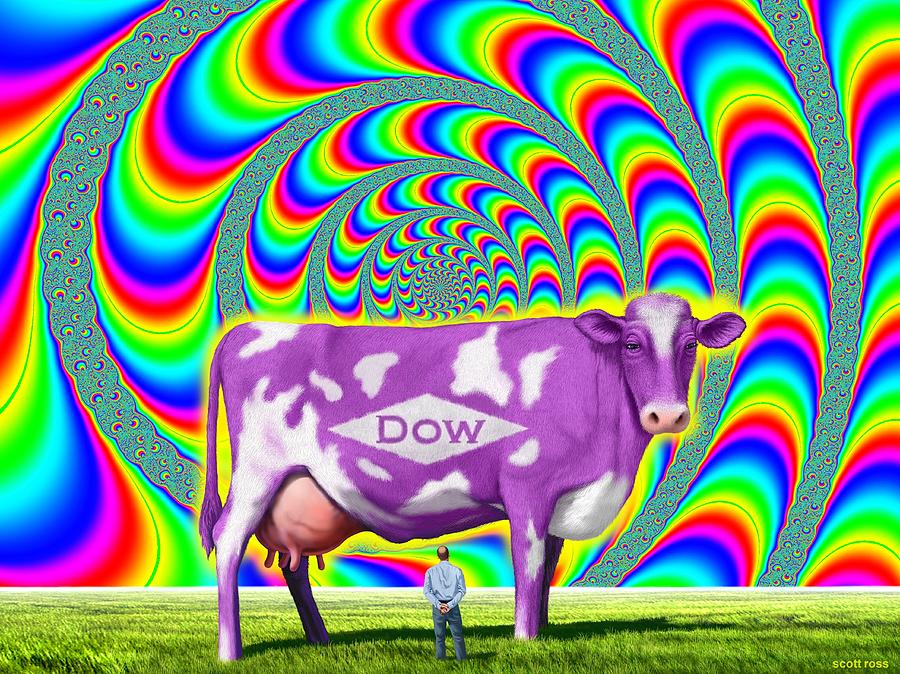 Dow Cow Digital Art by Scott Ross