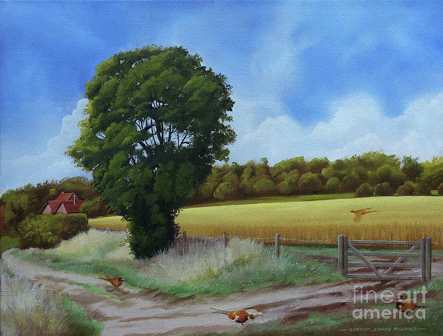 Down an English Country Lane Painting by Gordon Palmer