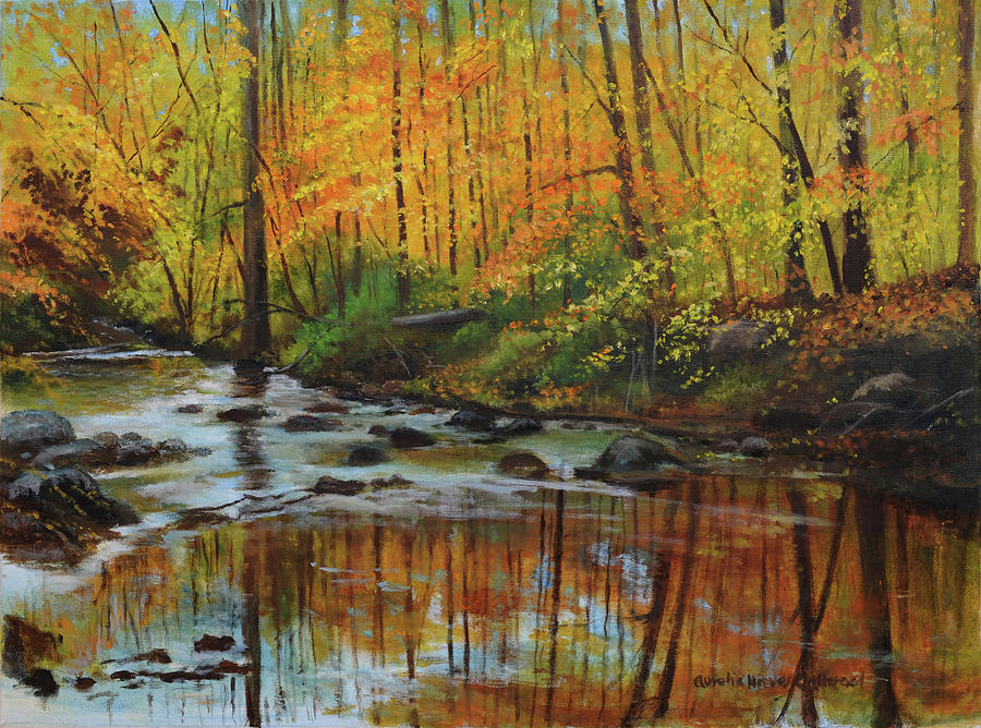 Down by the Creek Painting by Aurelia Nieves-Callwood