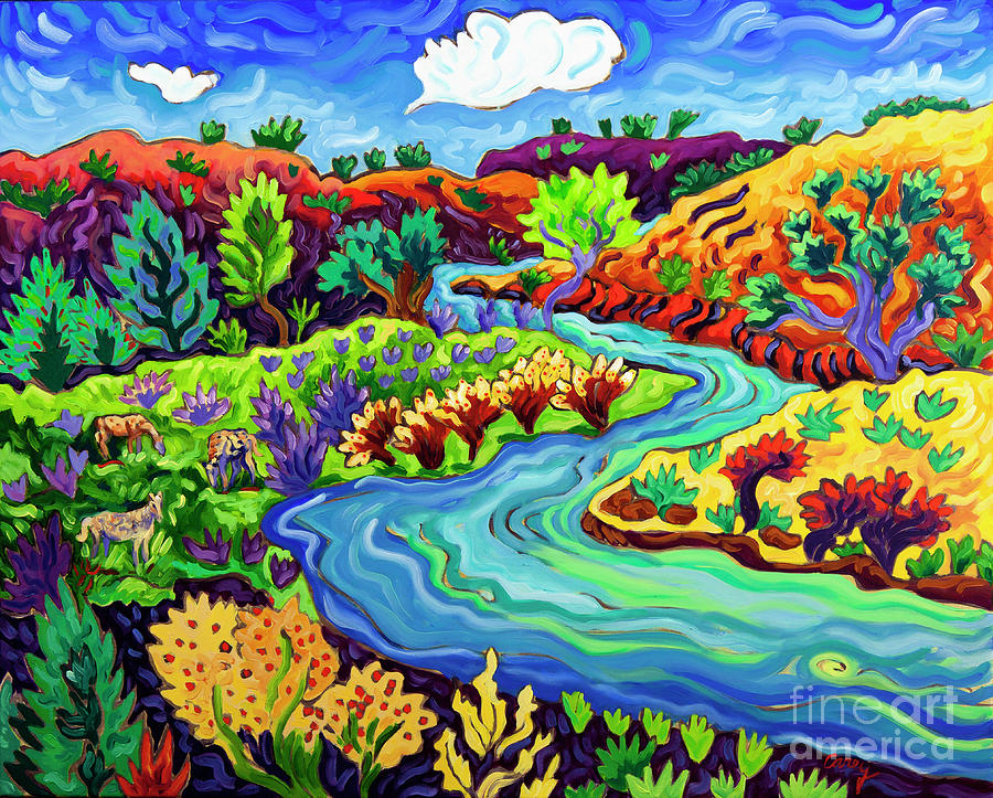 Down by the River Painting by Cathy Carey