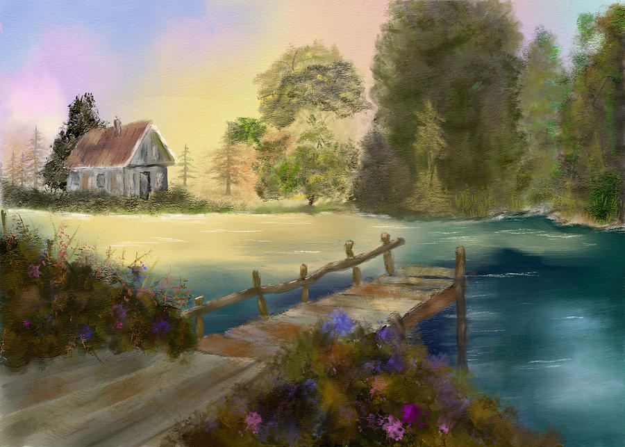 Down by the River  Digital Art by Mary Timman