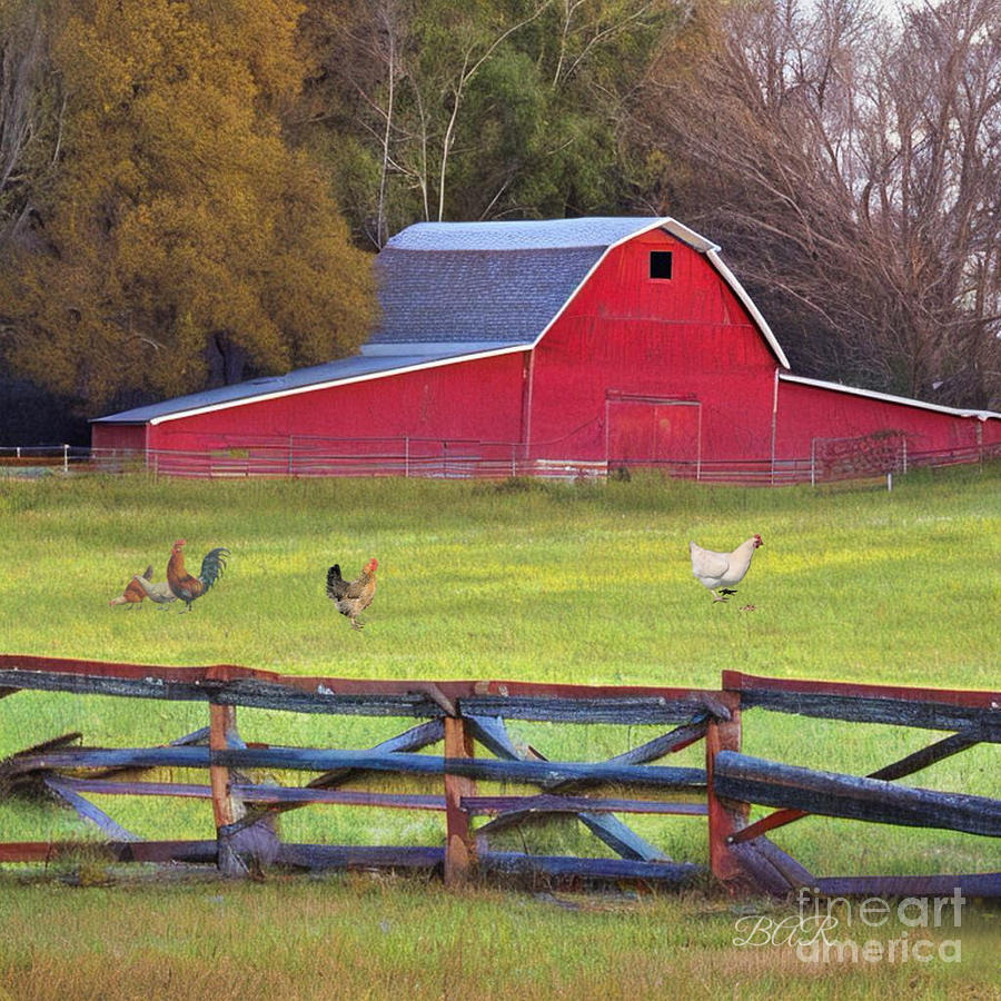 Down On The Farm Painting by Brenda Ramage - Fine Art America