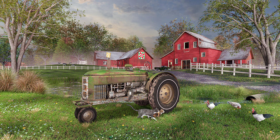 Down on the Farm Digital Art by Mary Almond