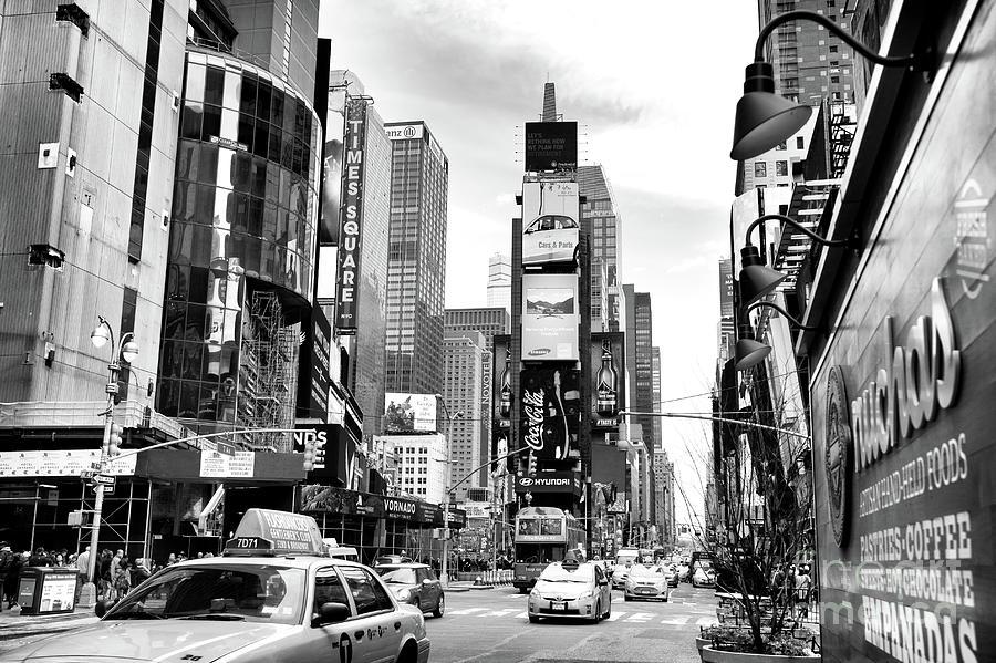Down the Avenue at Times Square New York City Photograph by John Rizzuto