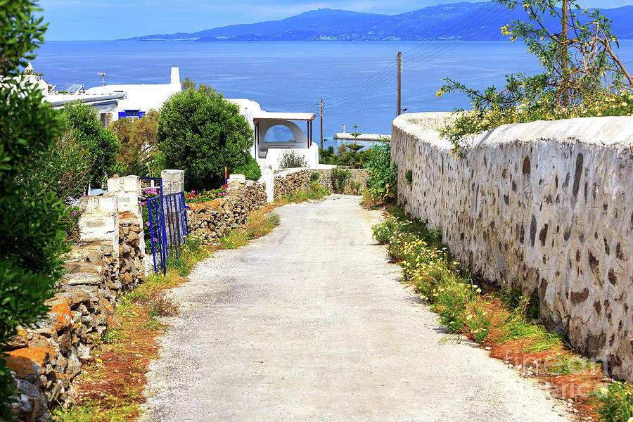 Down the Hill in Mykonos Greece Photograph by John Rizzuto