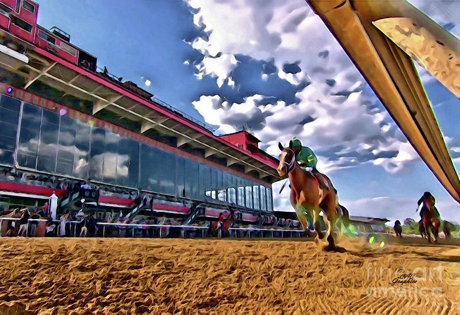 Down The Stretch Pimlico Digital Art by CAC Graphics