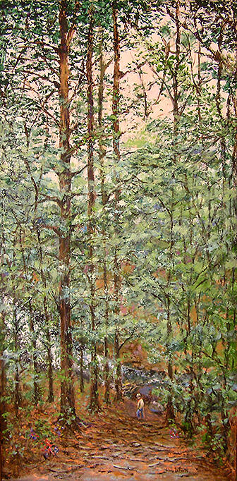 Down to it- Riga Falls Painting by Terre Lefferts