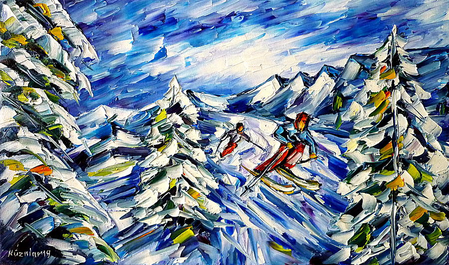 Down To The Valley Painting by Mirek Kuzniar