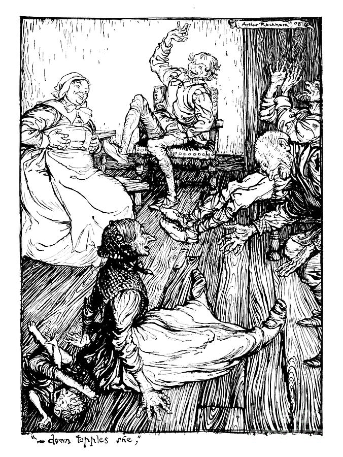 Down Topples She d4 Drawing by Historic Illustrations | Fine Art America